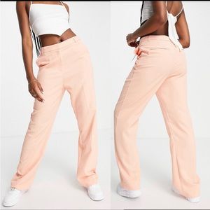 NWT ASOS DESIGN straight leg pants in peach 🍑